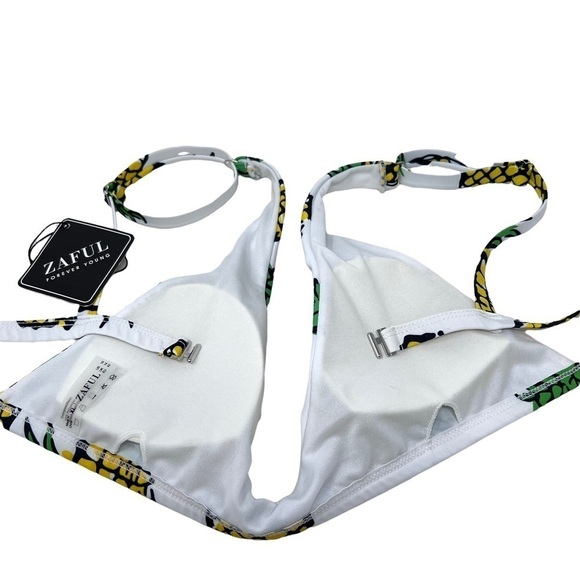 ZAFUL Bikini Set Pineapple Print Two Piece Bathing Swimsuit High Cut XL NWT - Picture 9 of 15